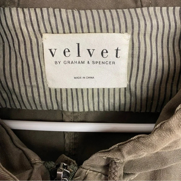 Velvet x Graham & Spencer Light Weight Army Utility Jacket Womens Small Green - Picture 12 of 14